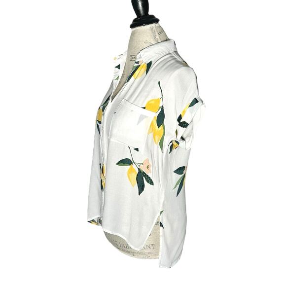 Rails | Women | Whitney Lemon Grove Relaxed Cap Sleeve Button Up Shirt | Small - Picture 4 of 9